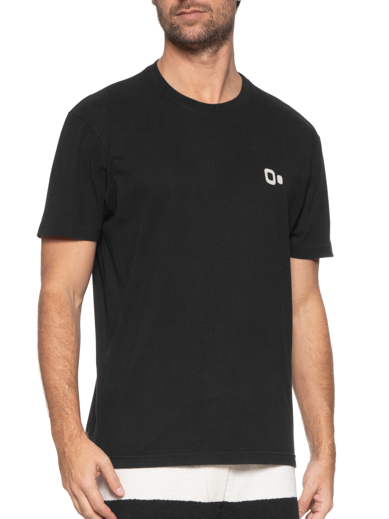 Camiseta Masculina Manga Curta Gola Careca Vintage New Icon Preto Osklen