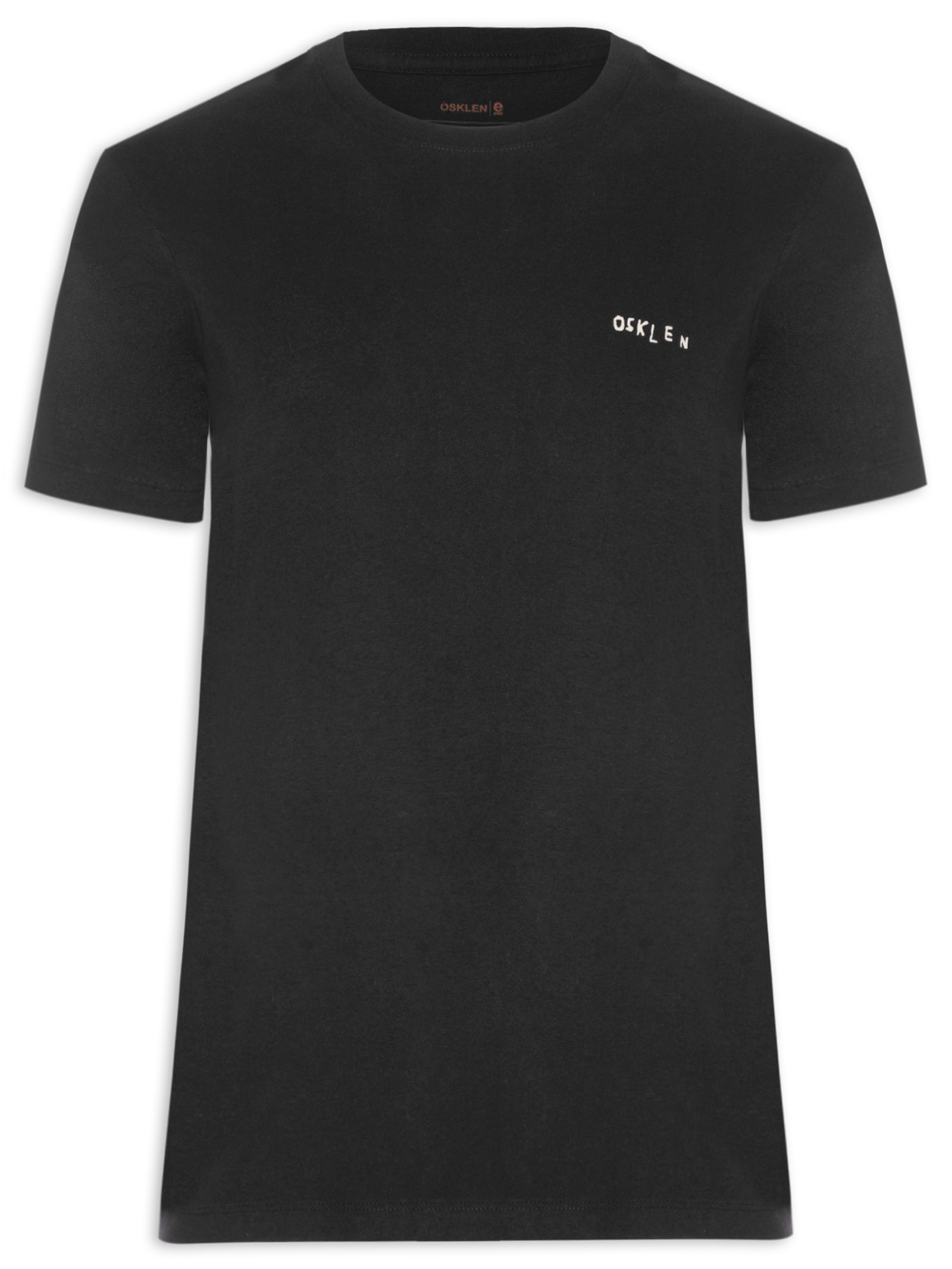 Camiseta Masculina Manga Curta Gola Careca Vintage Paper Type Preto Osklen