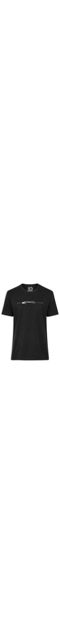 Camiseta Masculina Manga Curta Gola Careca Vintage Pirarucu - Preto