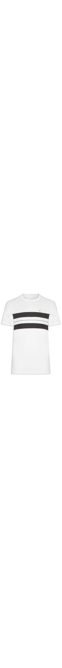 Camiseta Masculina Manga Curta Gola Careca Vintage Pranchão Listrado - Branco