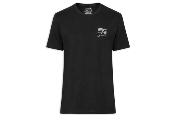 Camiseta Masculina Manga Curta Gola Careca Vintage Rock - Preto
