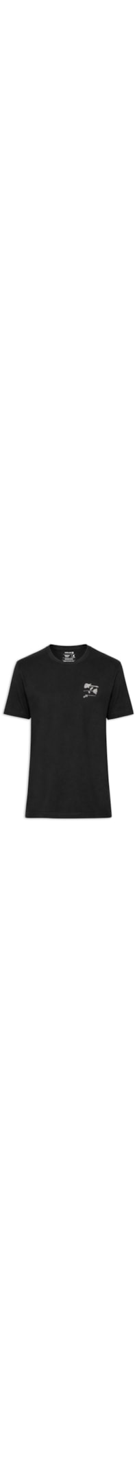 Camiseta Masculina Manga Curta Gola Careca Vintage Rock - Preto