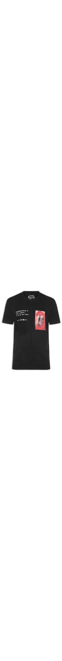 Camiseta Masculina Manga Curta Gola Careca Vintage SK82 - Preto