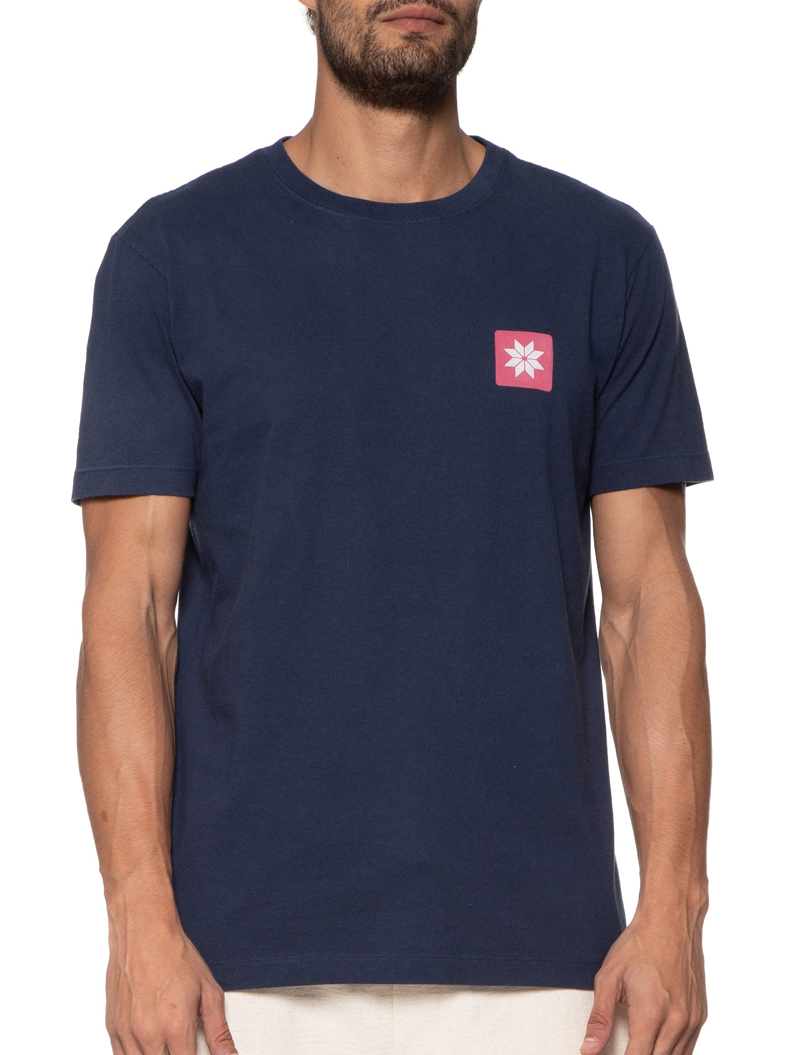 Camiseta Masculina Manga Curta Gola Careca Vintage Snow Icon Azul Osklen