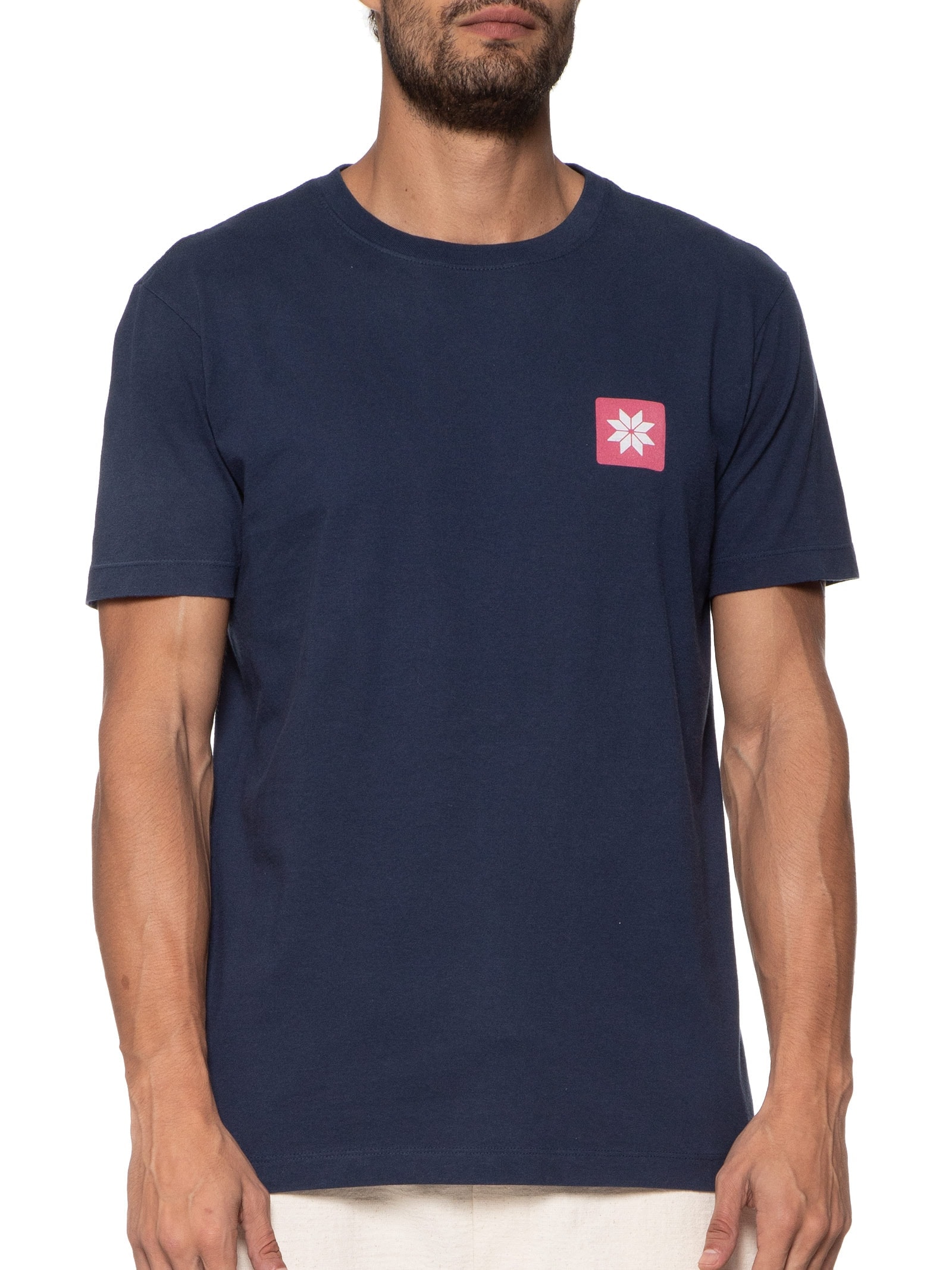 Camiseta Masculina Manga Curta Gola Careca Vintage Snow Icon Azul Osklen