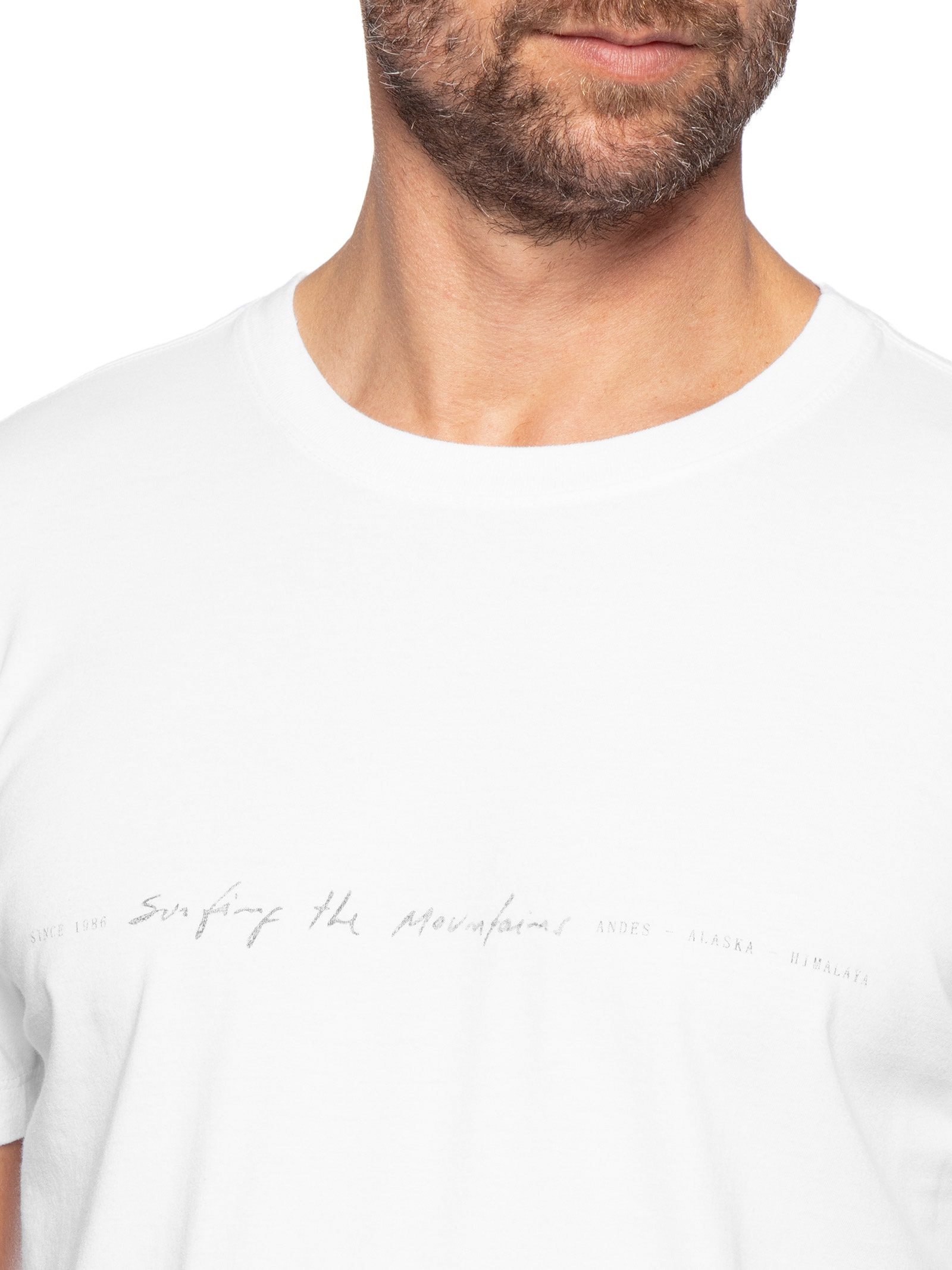 Camiseta Masculina Manga Curta Gola Careca Vintage Stm Classic Branco Osklen