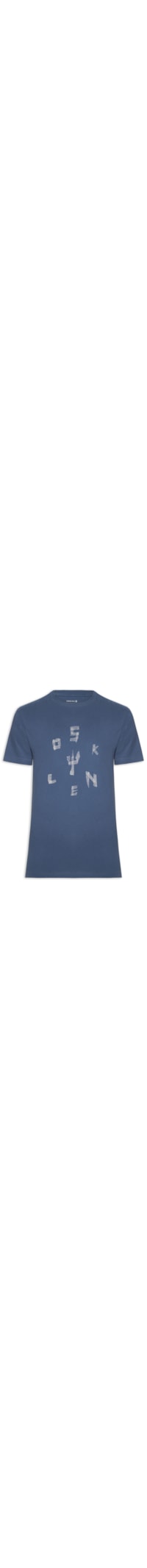 Camiseta Masculina Manga Curta Gola Careca Vintage Tape - Azul