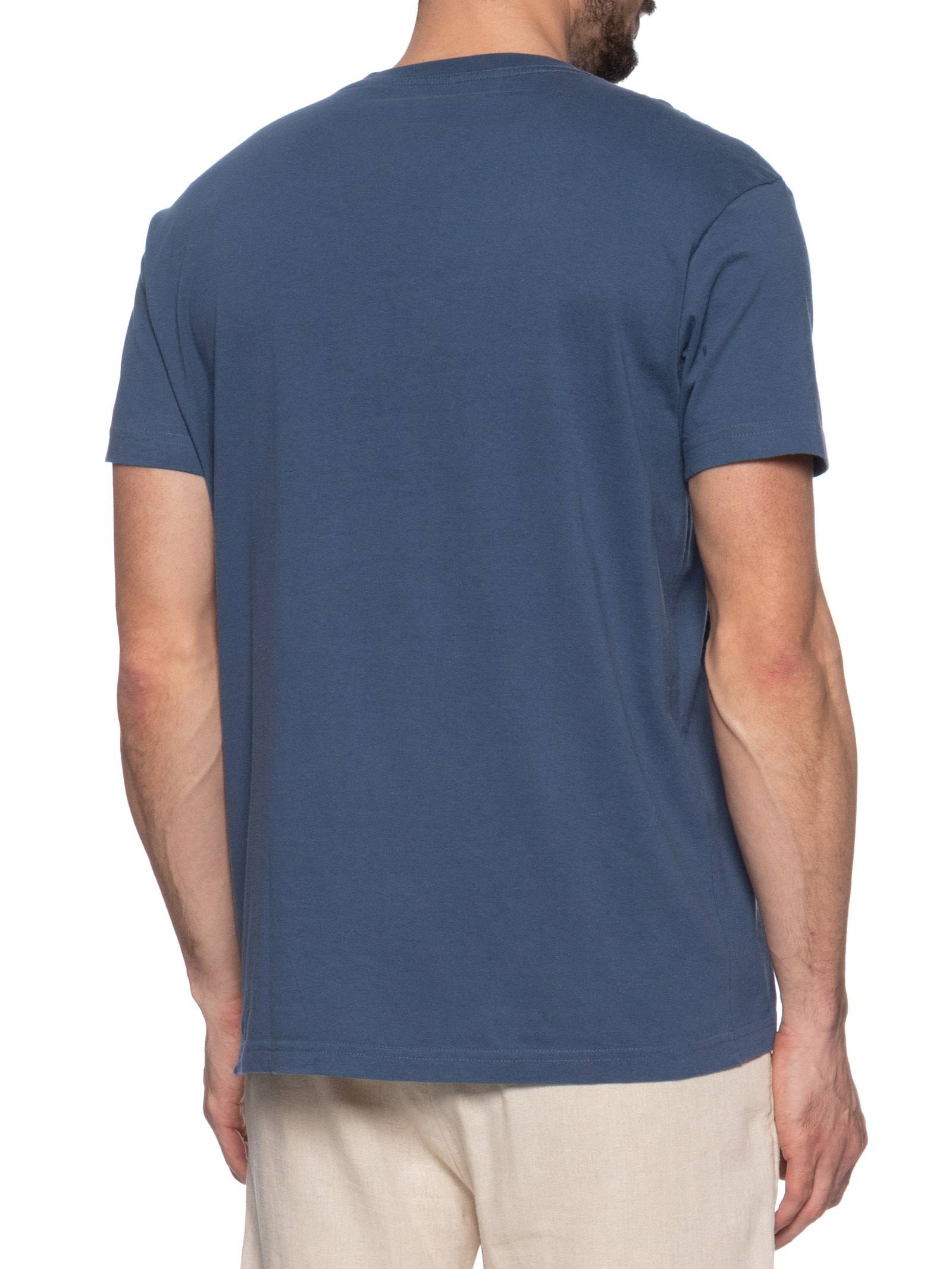 Camiseta Masculina Manga Curta Gola Careca Vintage Tape Azul Osklen