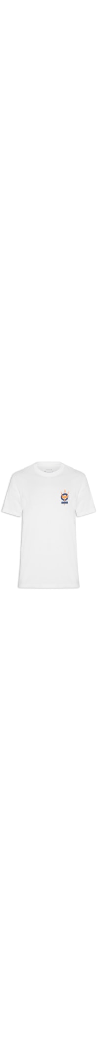 Camiseta Masculina Manga Curta Gola Careca Vintage Tridente Oceans - Branco