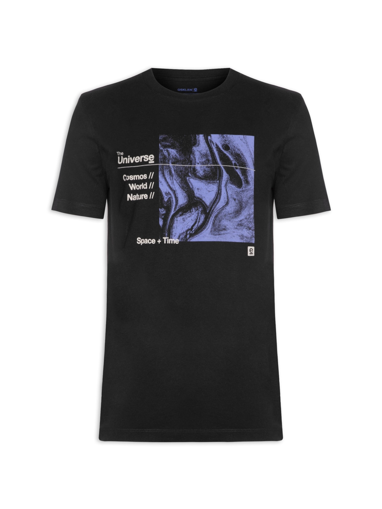 Camiseta Masculina Manga Curta Gola Careca Vintage Universe Preto Osklen