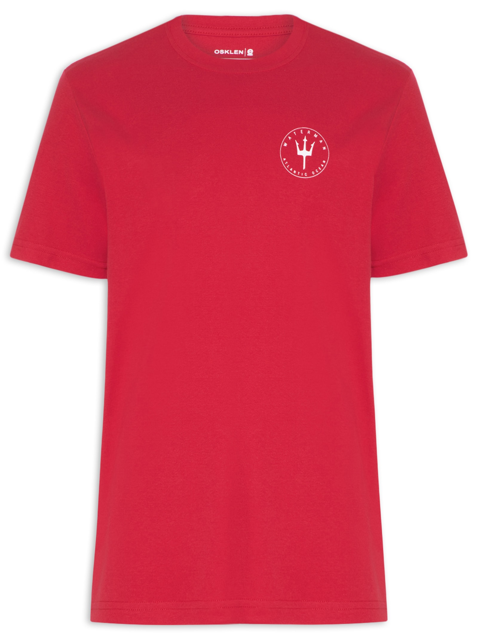 Camiseta Masculina Manga Curta Gola Careca Waterman Over Vermelho Osklen