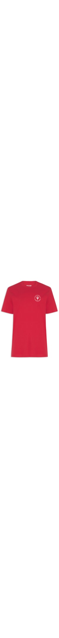 Camiseta Masculina Manga Curta Gola Careca Waterman Over - Vermelho
