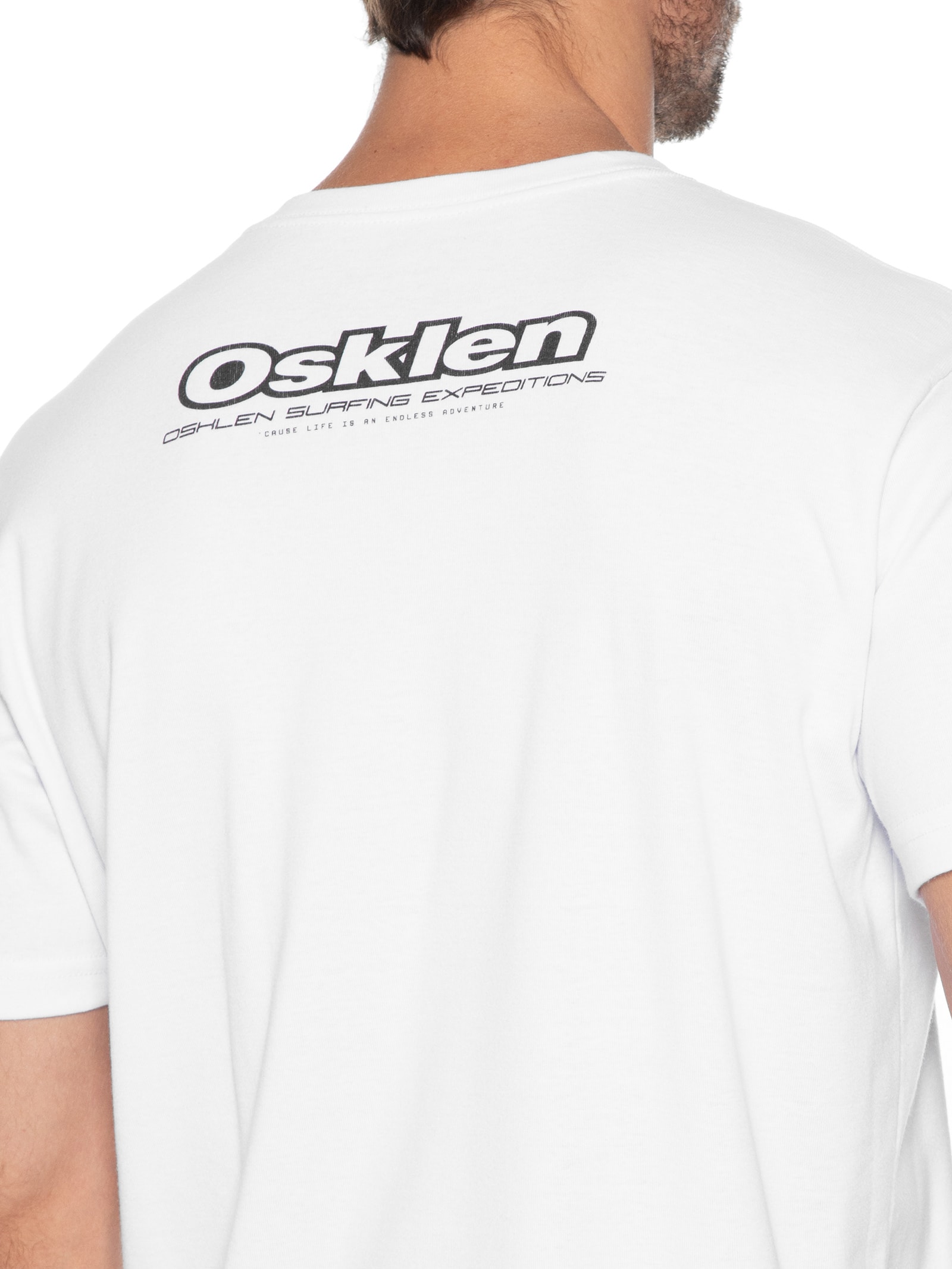 Camiseta Masculina Manga Curta Gola Careca Winter Surf Snow Branco Osklen