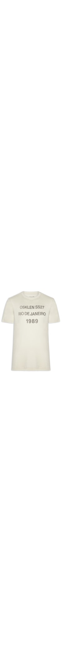 Camiseta Masculina Manga Curta Gola Carta SS27 - Off White