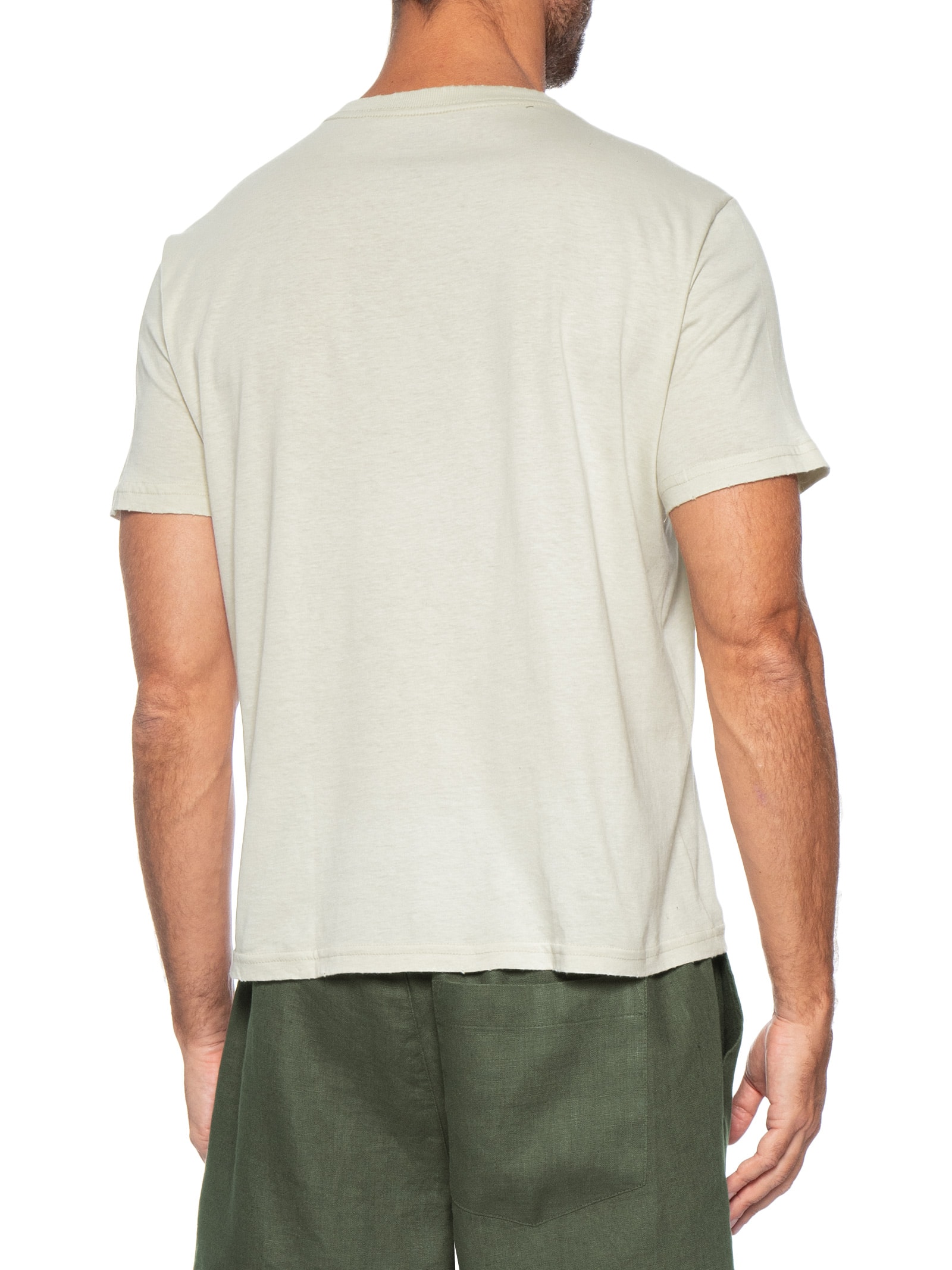 Camiseta Masculina Manga Curta Gola Carta SS27 Off White Osklen