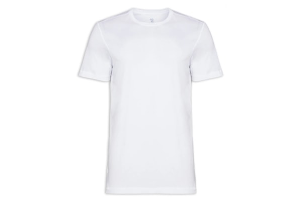 Camiseta Masculina Manga Curta Gola Redonda - Branco