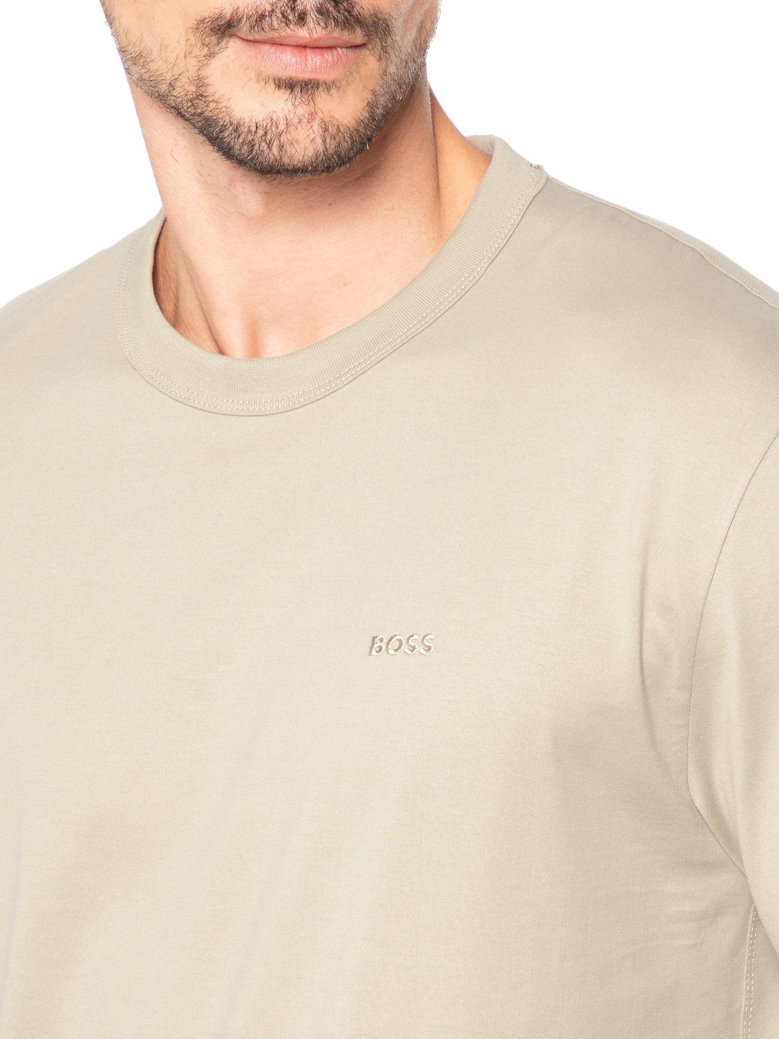Camiseta Masculina Manga Curta H-Taut 15 Bege Boss