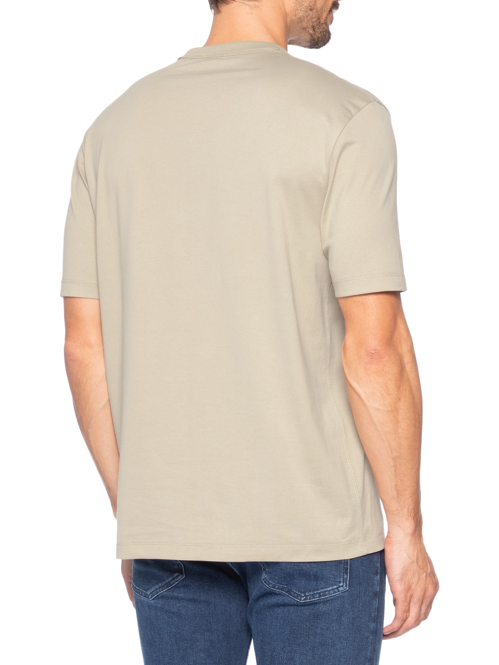 Camiseta Masculina Manga Curta H-Taut 15 Bege Boss