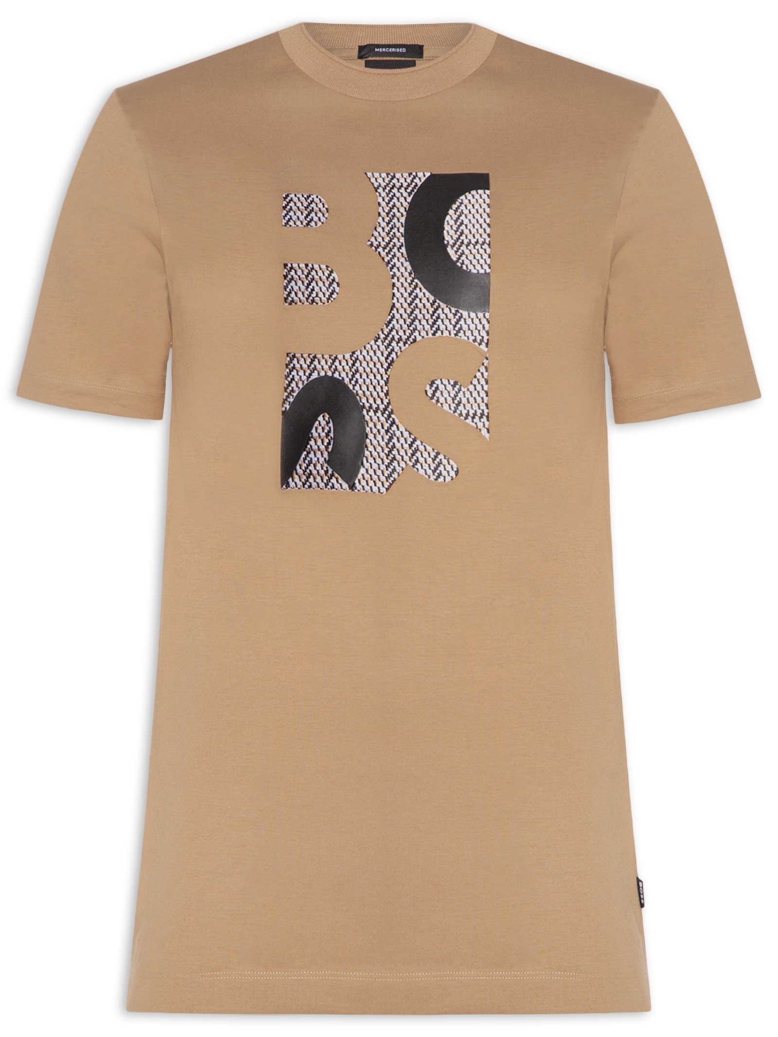 Camiseta Masculina Manga Curta H-Thompson Bege Boss