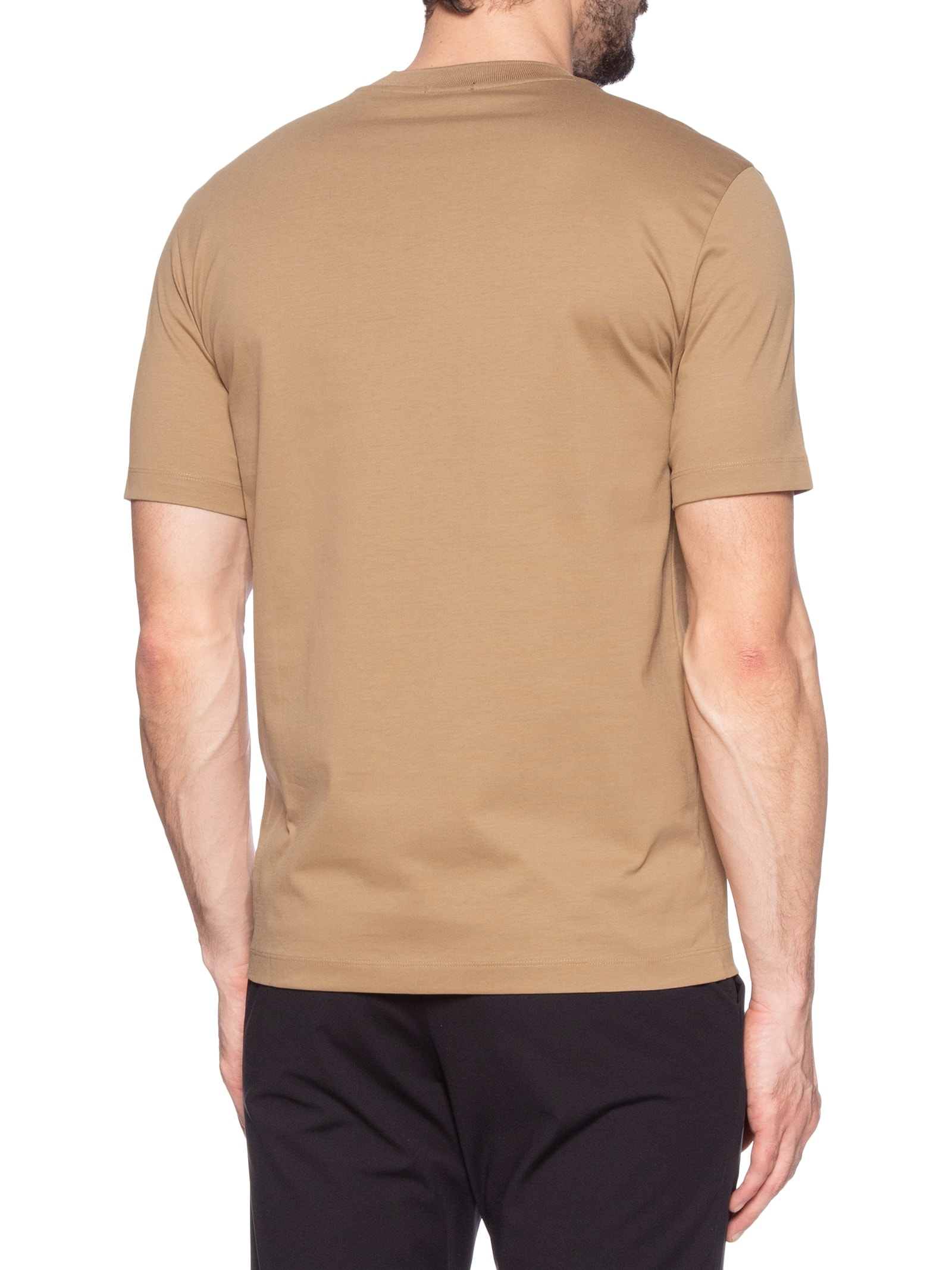 Camiseta Masculina Manga Curta H-Thompson Bege Boss