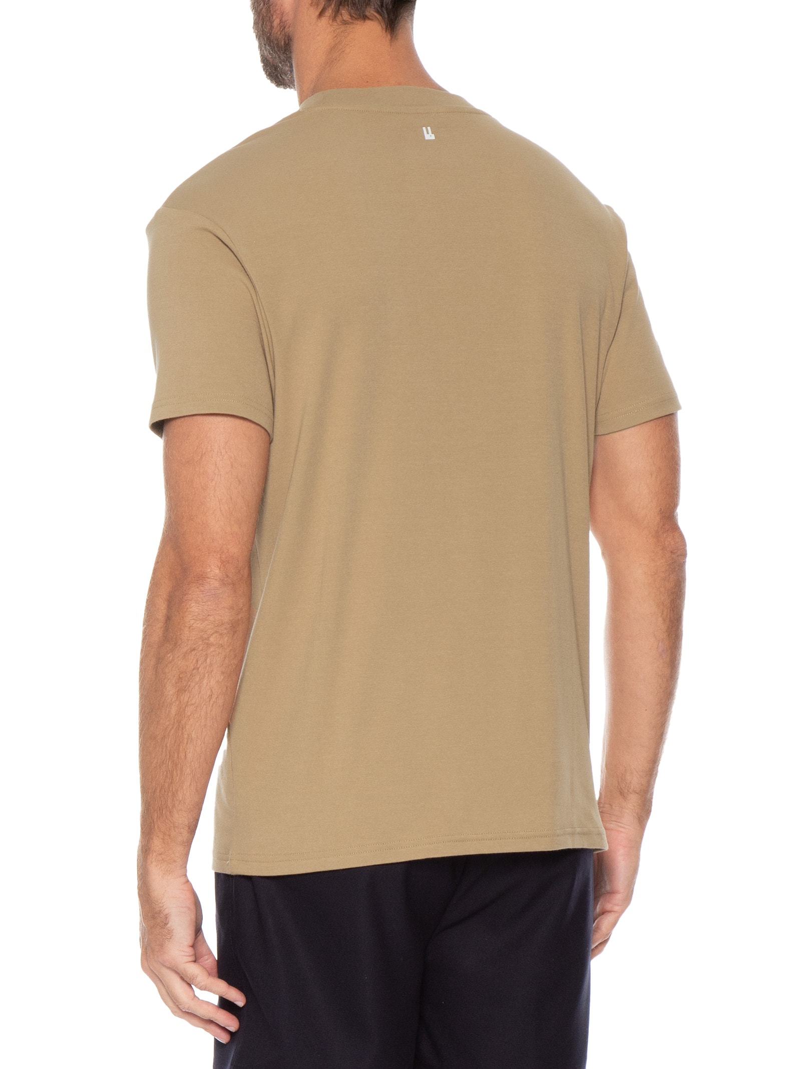 Camiseta Masculina Manga Curta Interlock New Bege Foxton