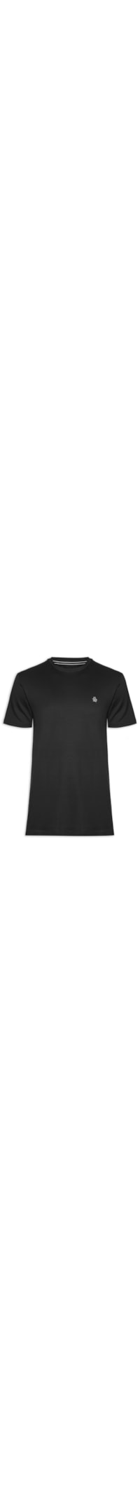 Camiseta Masculina Manga Curta Interloque Lisa Patch - Preto