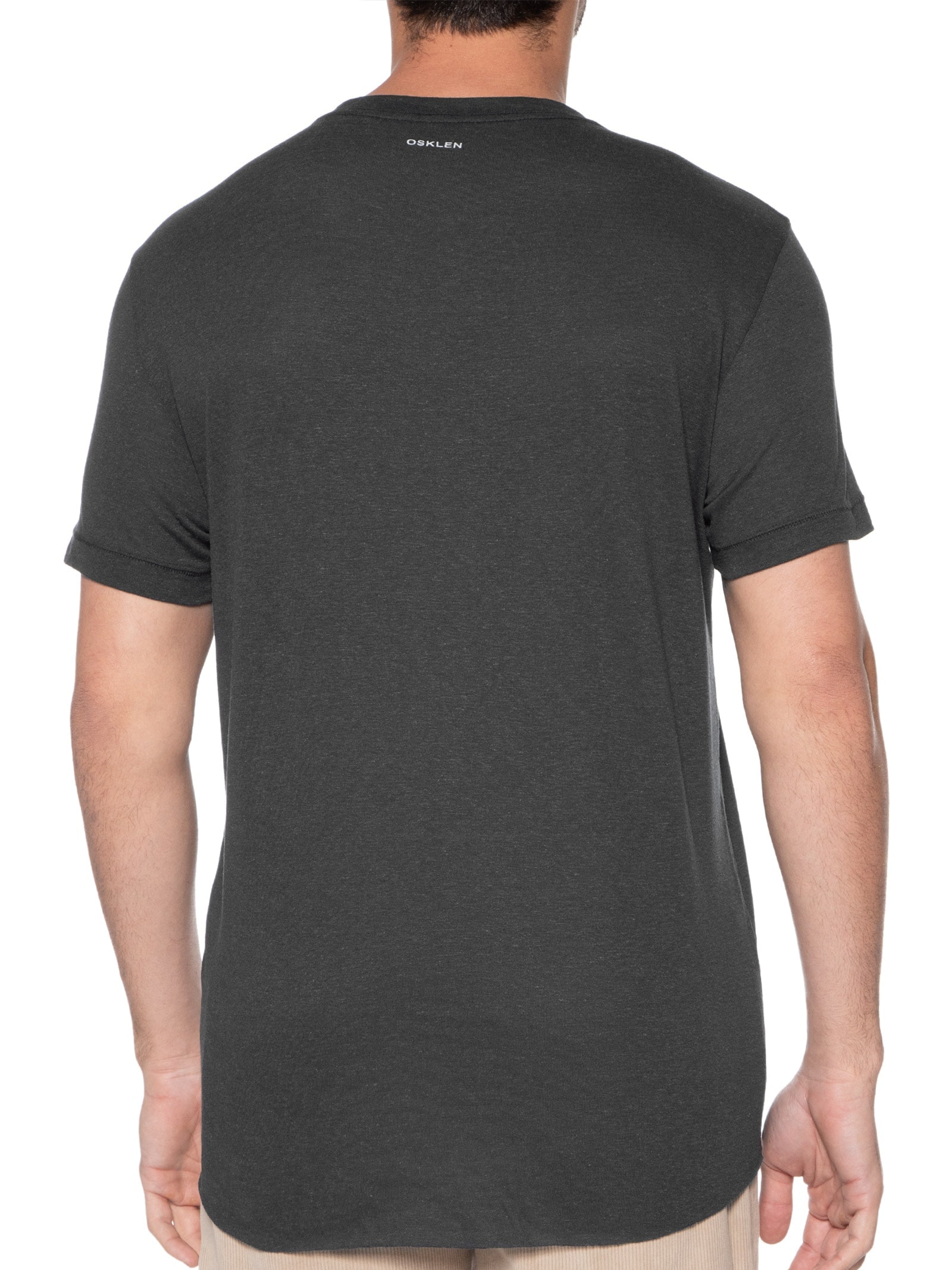 Camiseta Masculina Manga Curta Light Linen Preto Osklen