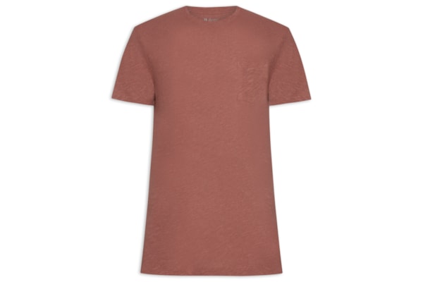 Camiseta Masculina Manga Curta Light Linen - Vermelho