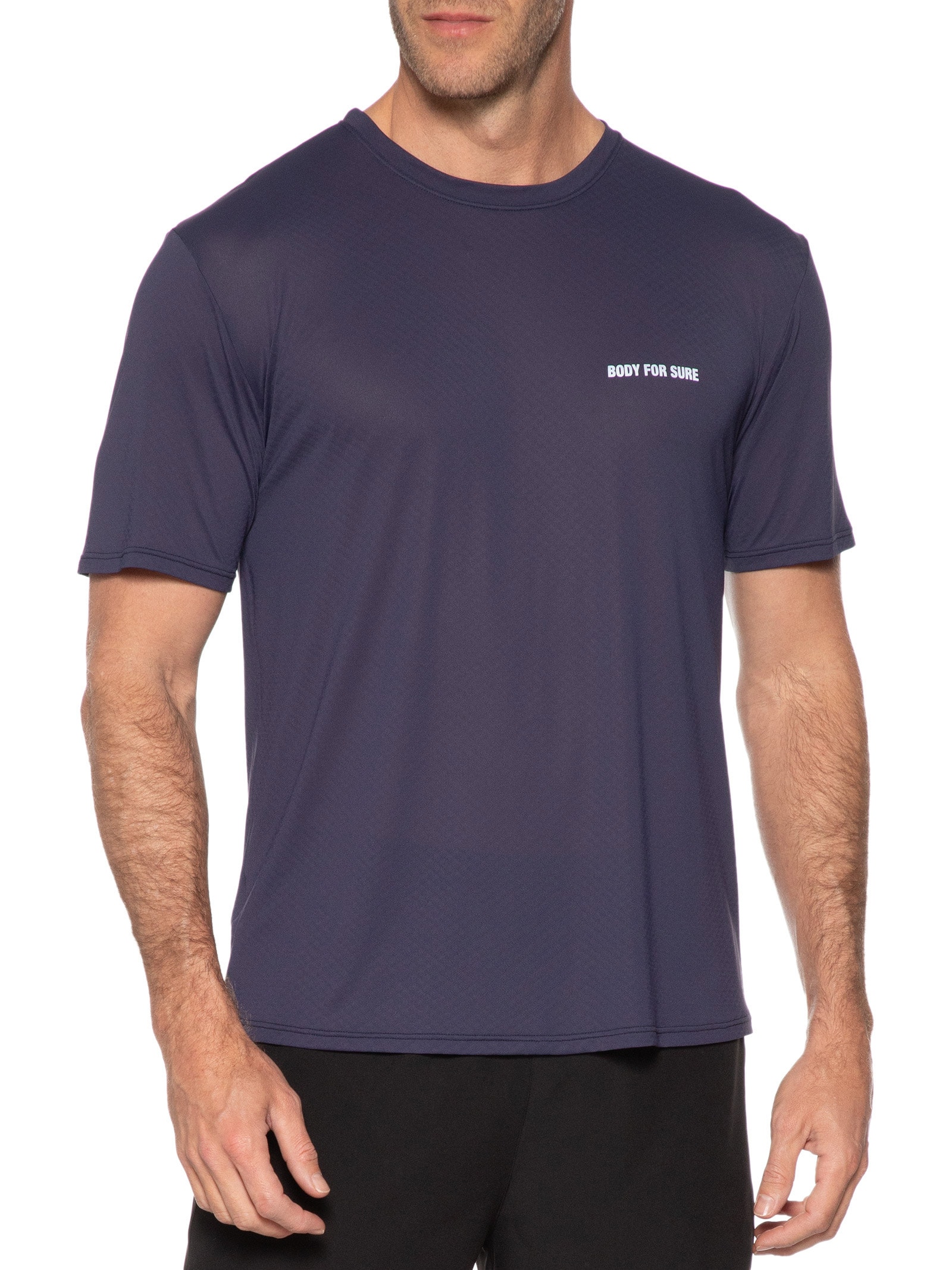 Camiseta Masculina Manga Curta Lisa Azul Body For Sure