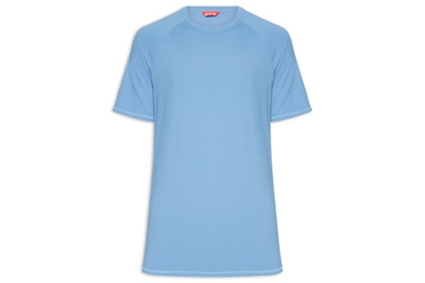 Camiseta Masculina Manga Curta Lisa - Azul