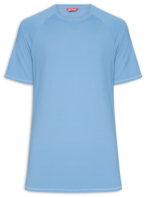 Camiseta Masculina Manga Curta Lisa – Azul