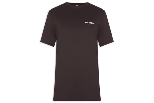 Camiseta Masculina Manga Curta Lisa Essentials - Marrom
