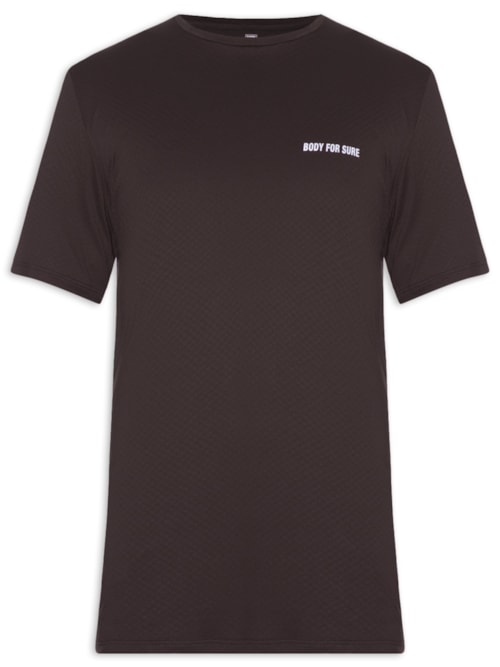Camiseta Masculina Manga Curta Lisa Essentials – Marrom