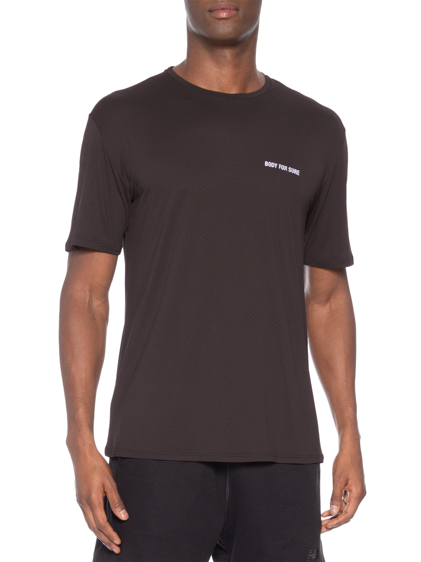 Camiseta Masculina Manga Curta Lisa Essentials Marrom Body For Sure