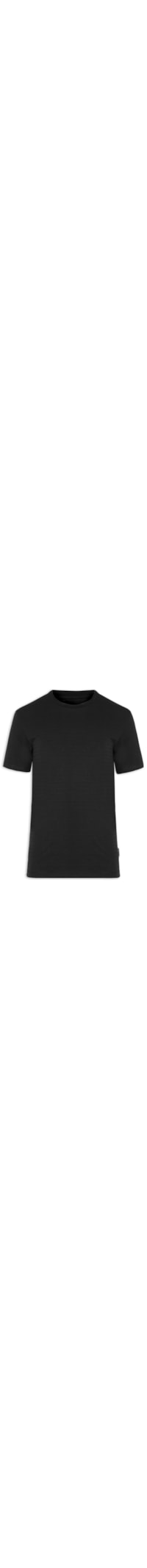 Camiseta Masculina Manga Curta Lisa - Preto