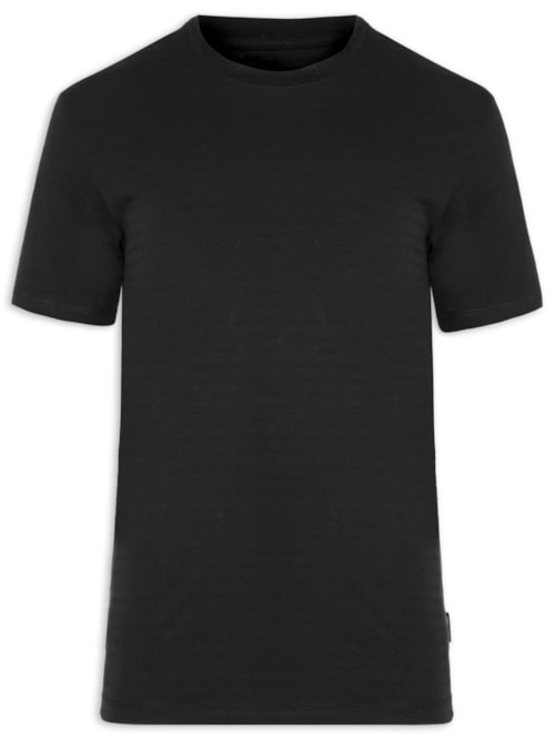 Camiseta Masculina Manga Curta Lisa – Preto