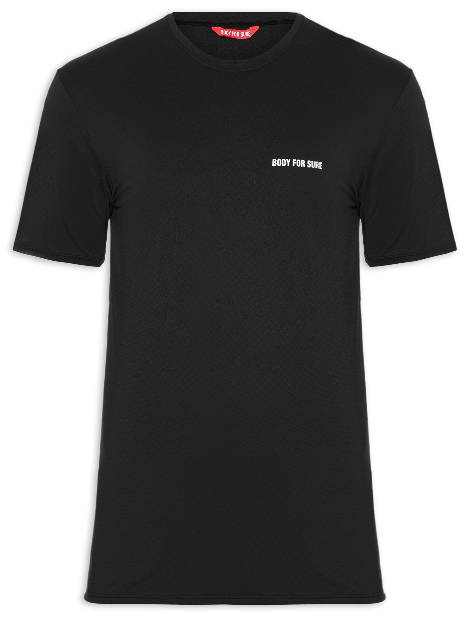 Camiseta Masculina Manga Curta Lisa Preto Body For Sure