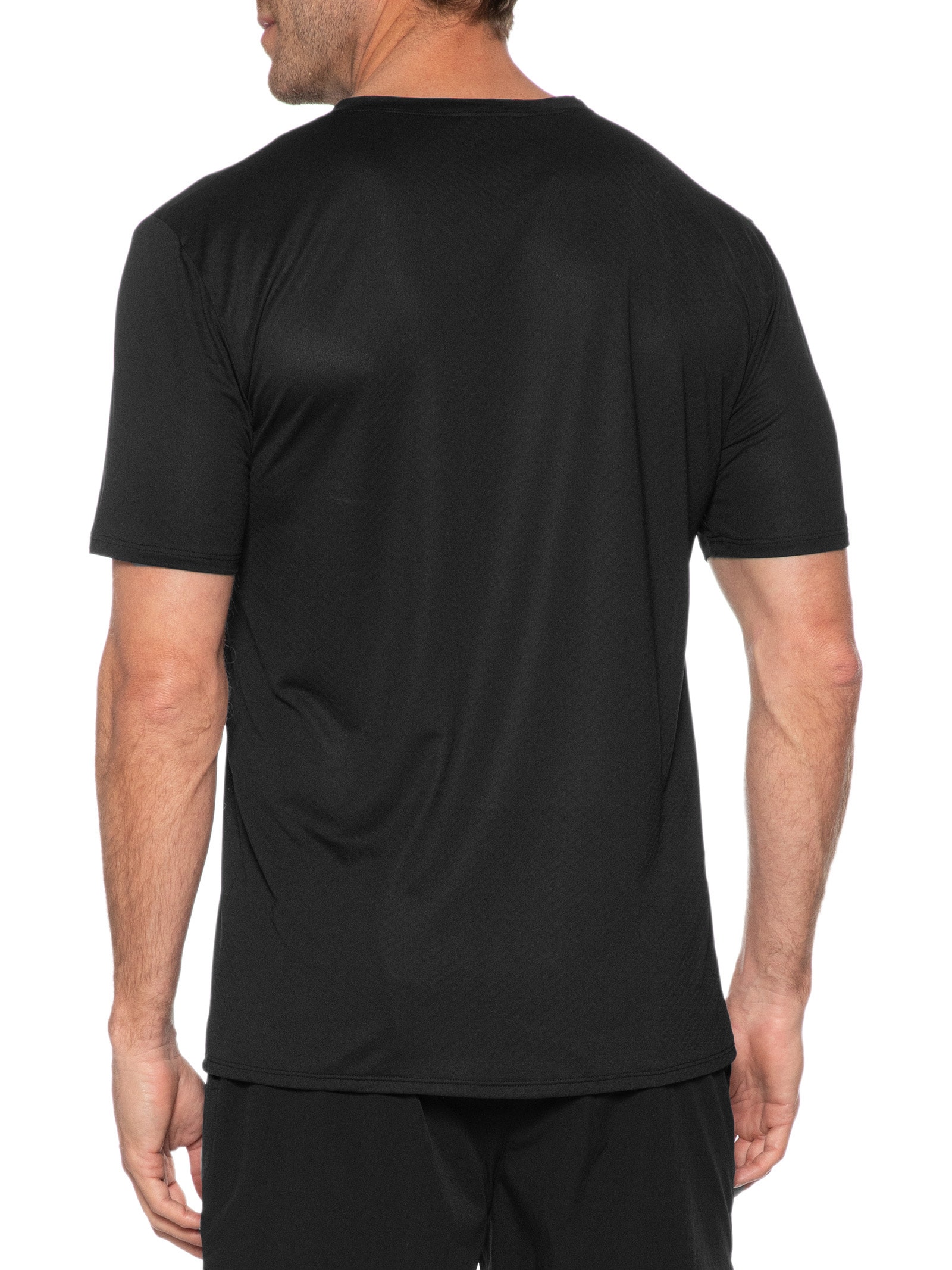 Camiseta Masculina Manga Curta Lisa Preto Body For Sure