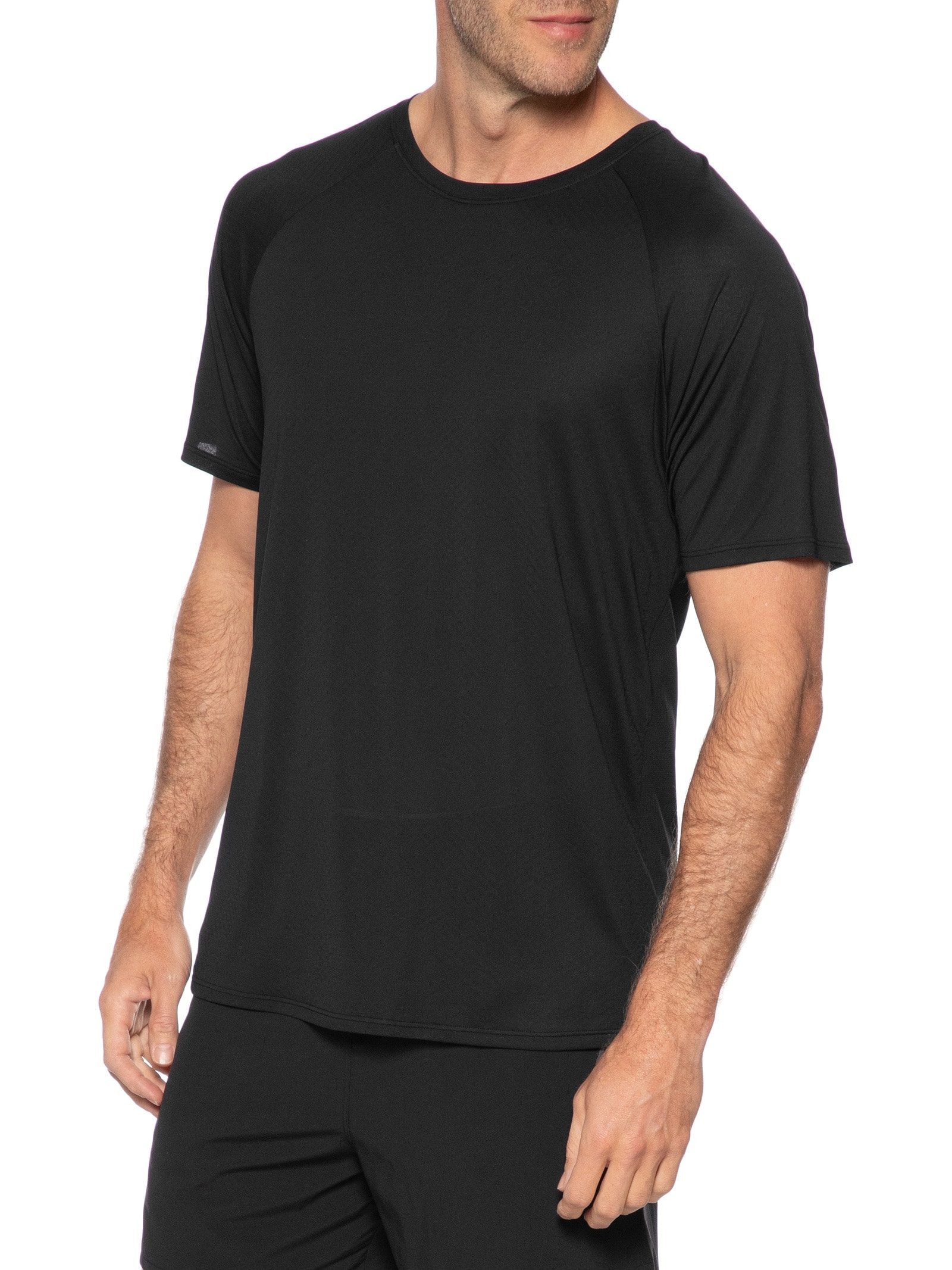 Camiseta Masculina Manga Curta Lisa Preto Body For Sure