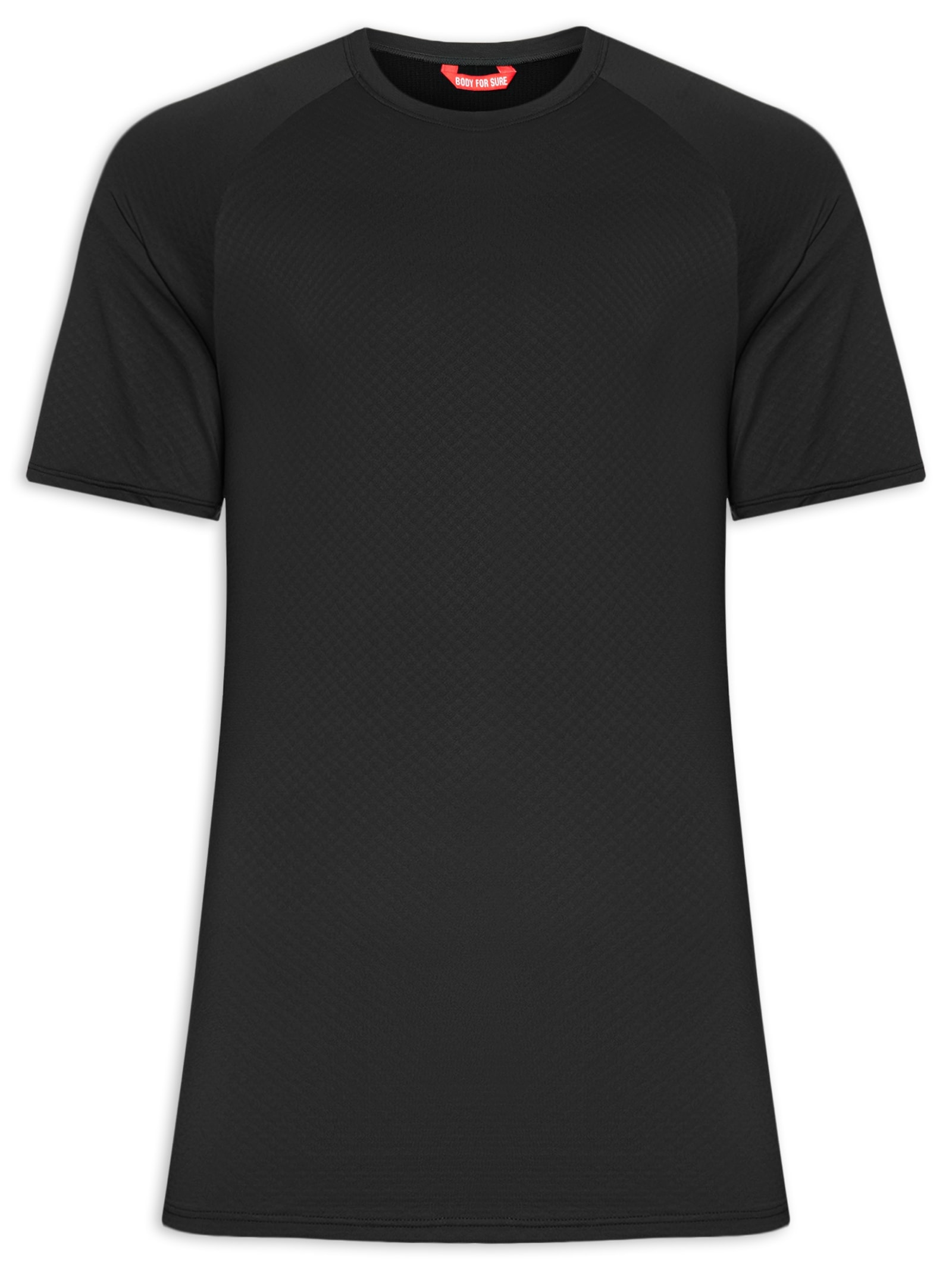 Camiseta Masculina Manga Curta Lisa Preto Body For Sure