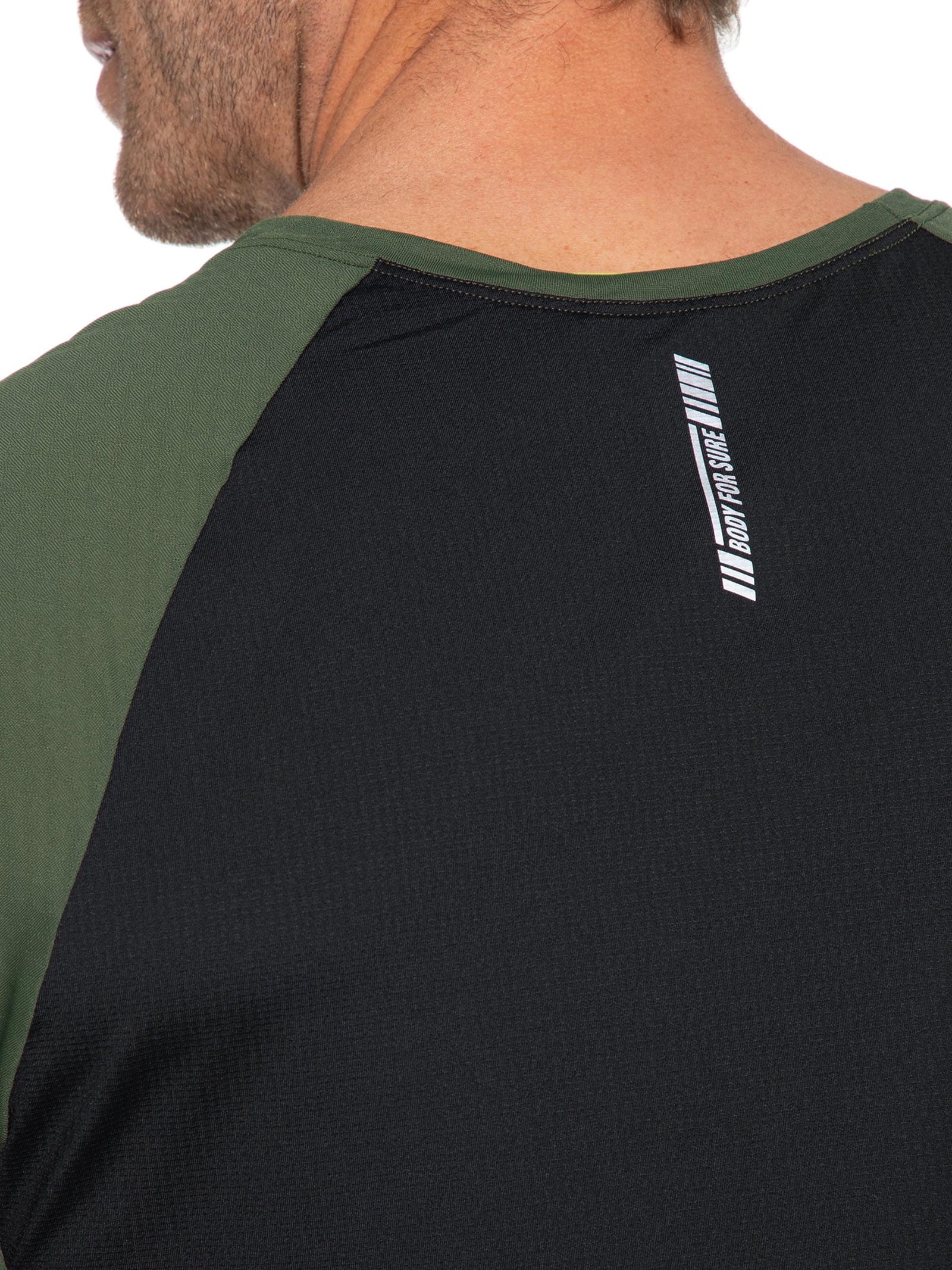 Camiseta Masculina Manga Curta Lisa Preto Body For Sure