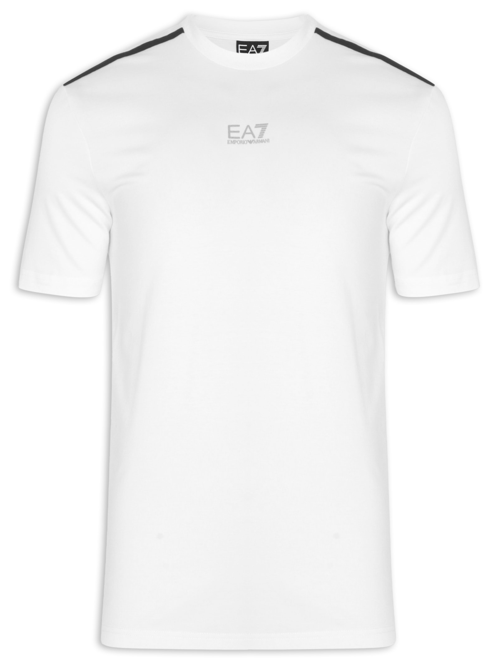 Camiseta Masculina Manga Curta Listras Ventus7 Tee Branco Ea7 Emporio Armani