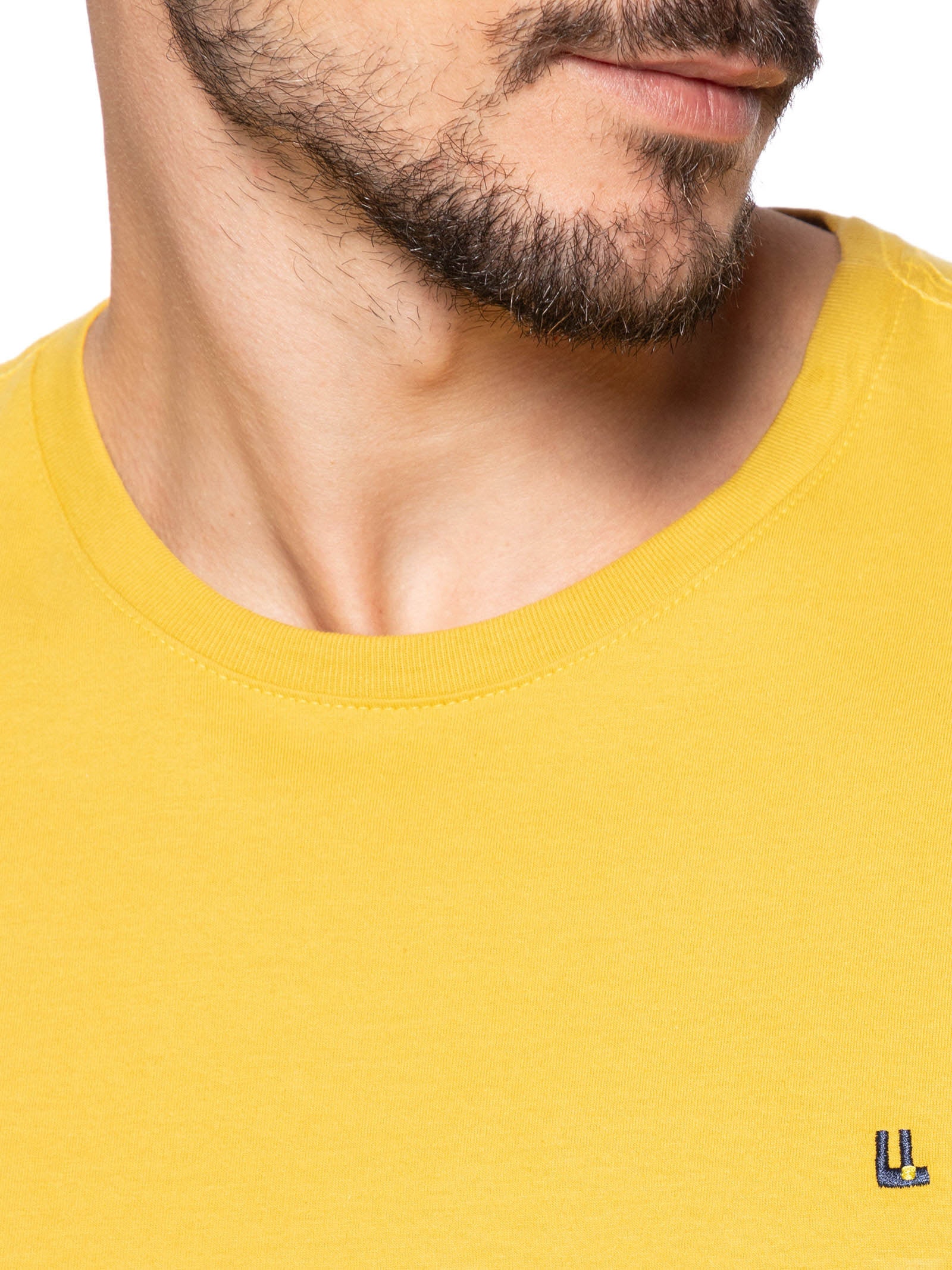 Camiseta Masculina Manga Curta Logo Amarelo Foxton