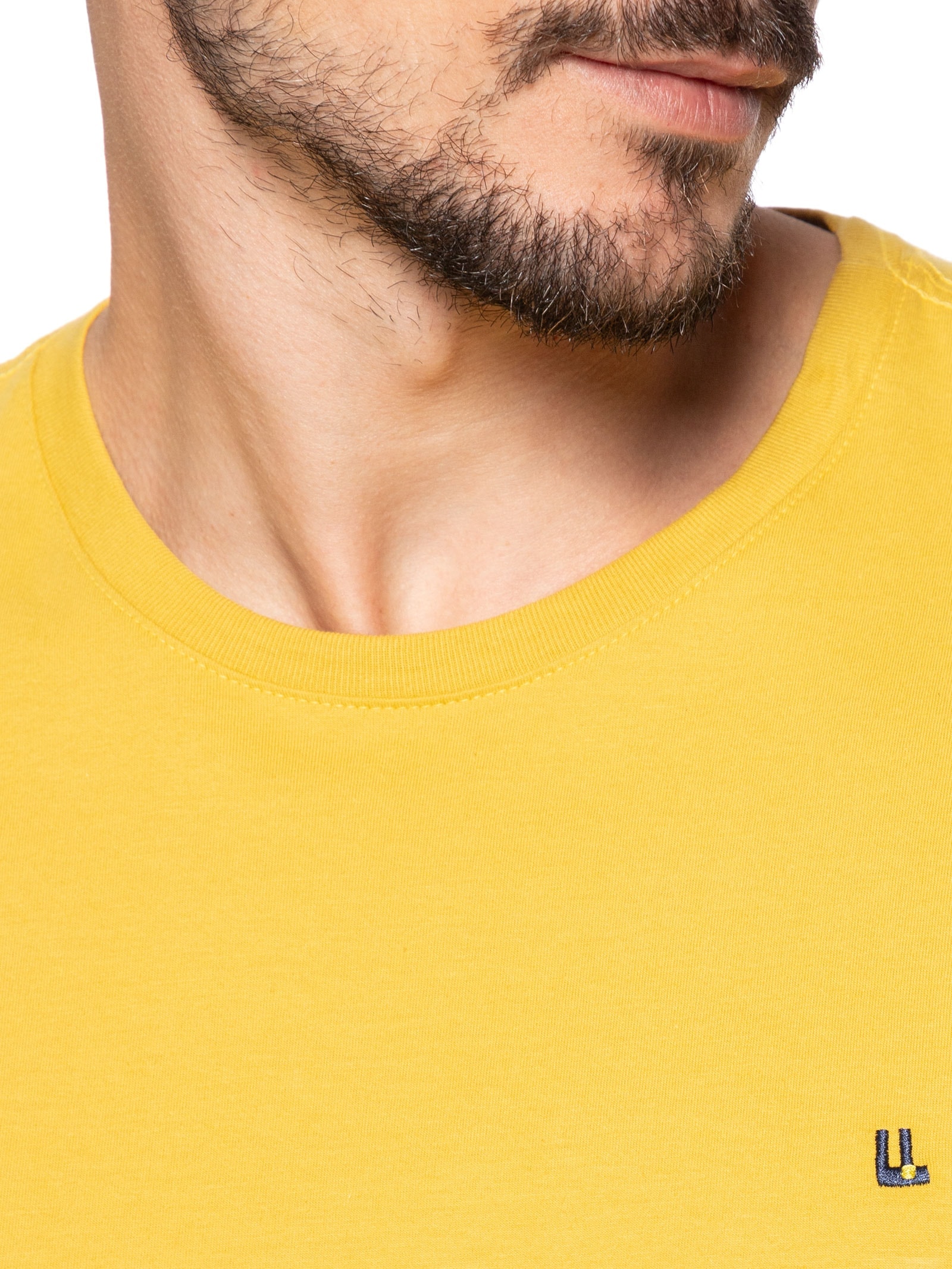Camiseta Masculina Manga Curta Logo Amarelo Foxton