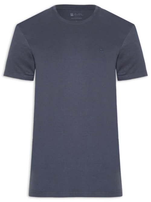 Camiseta Masculina Manga Curta Logo – Azul