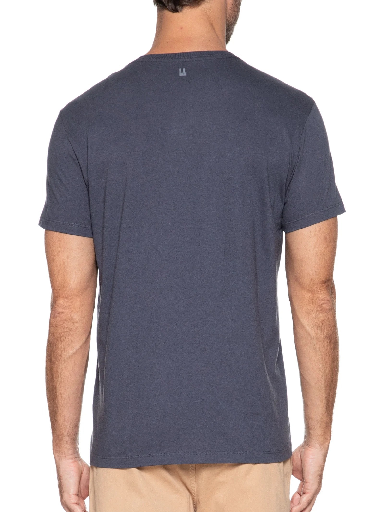 Camiseta Masculina Manga Curta Logo Azul Foxton
