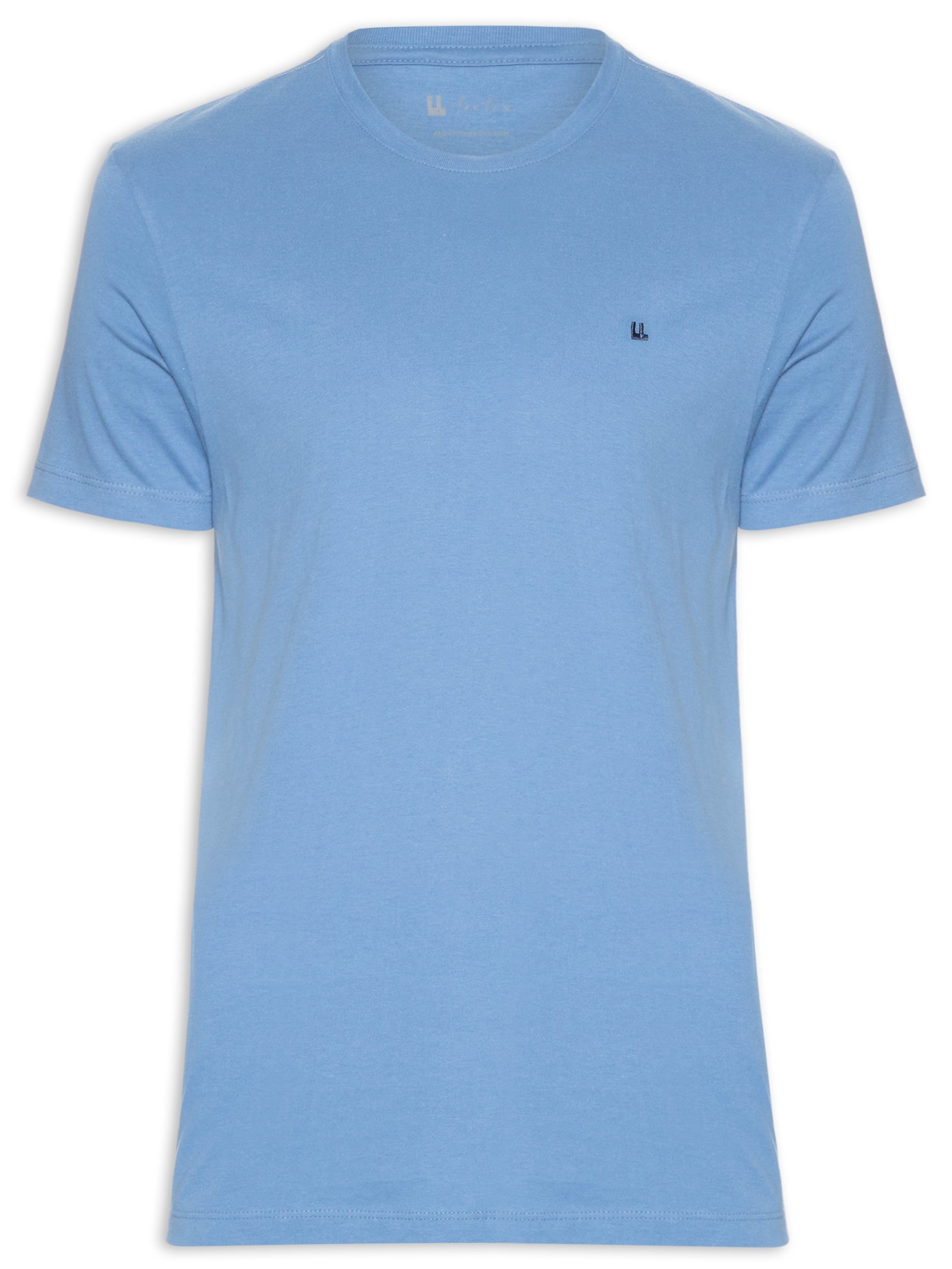 Camiseta Masculina Manga Curta Logo Azul Foxton