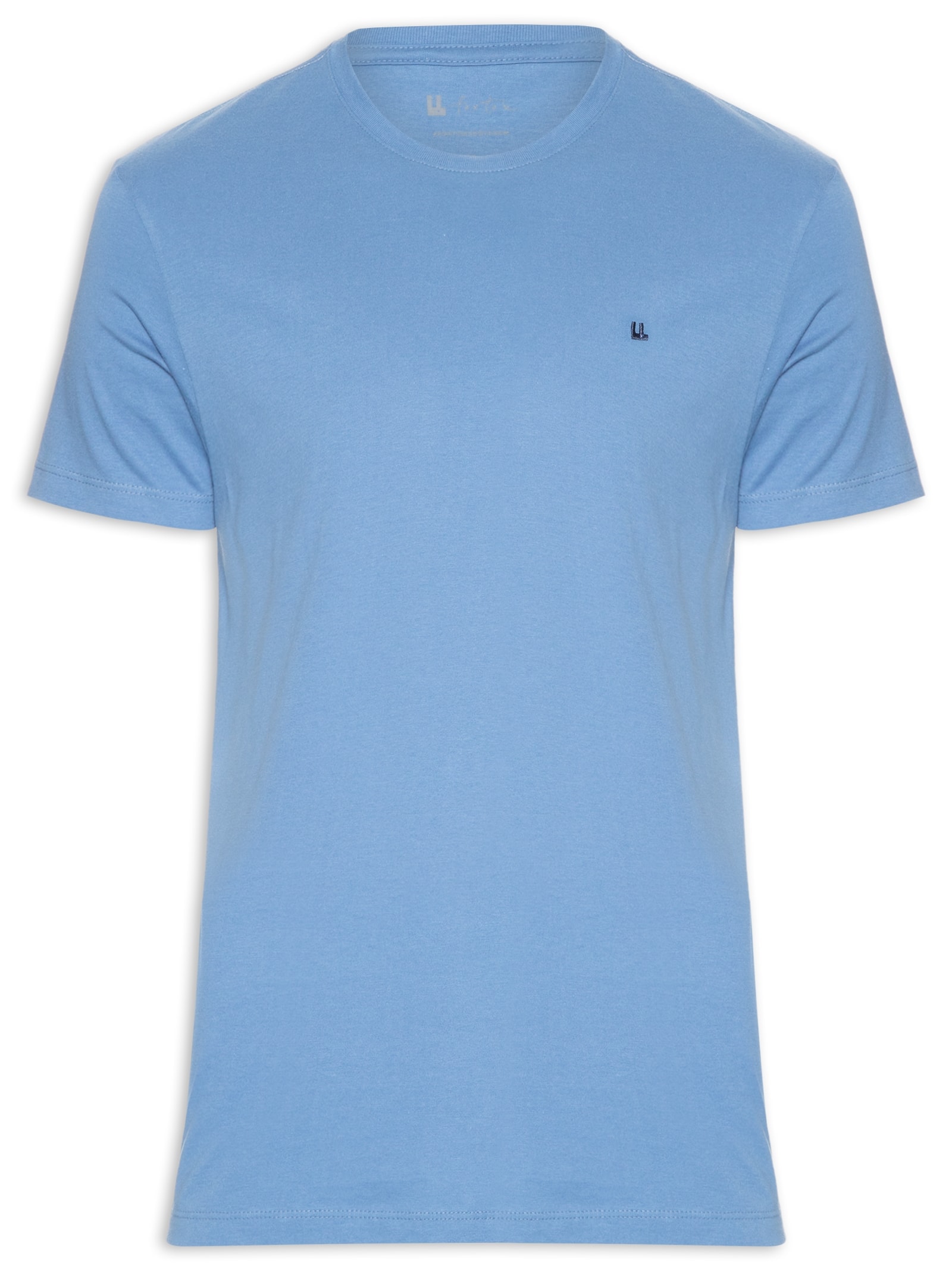 Camiseta Masculina Manga Curta Logo Azul Foxton