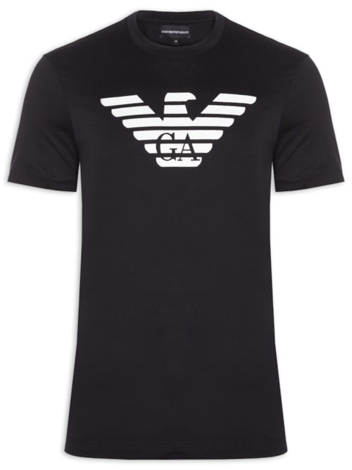 Camiseta Masculina Manga Curta Logo – Azul