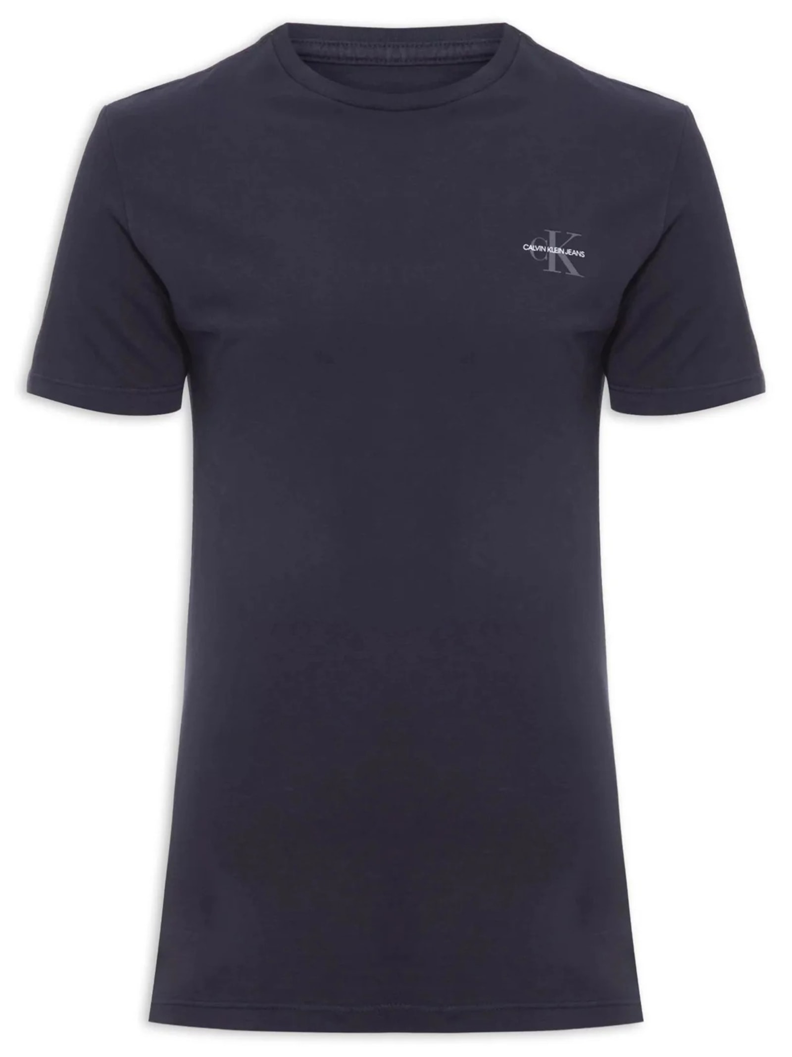 Camiseta Masculina Manga Curta Logo Básico Peito Azul Calvin Klein Jeans